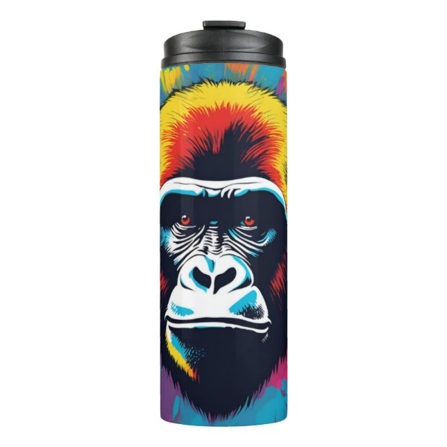 Bouteilles Isothermes Dessin de dessin de peinture Gorilla Pop (Devant)