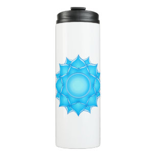 Bouteilles Isothermes Dessin de lotus de verre bleu
