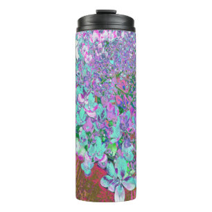 Bouteilles Isothermes Détail élégant d'hydrangea Aqua et Violet Limeligh