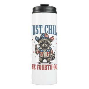 Bouteilles Isothermes Détendez-vous pour le quatrième patriotique Raccoo