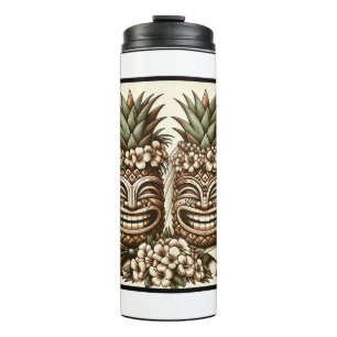 Bouteilles Isothermes Deux pièces Gay Ananas Tiki Head Mariage rétro