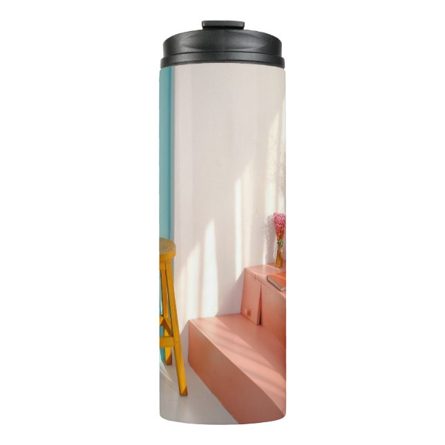 Bouteilles Isothermes Deux tabourets de bar en bois jaune (Devant)