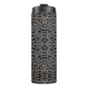 Bouteilles Isothermes Diamant brillant motif élégant bijou argent noir