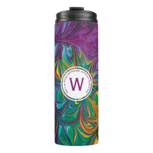 Bouteilles Isothermes DIEU RÉFUGE FORCE MONogramme Abstrait URPLE