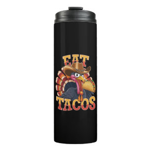 Bouteilles Isothermes Dinde de Thanksgiving Manger des Tacos  Drôle Mexi