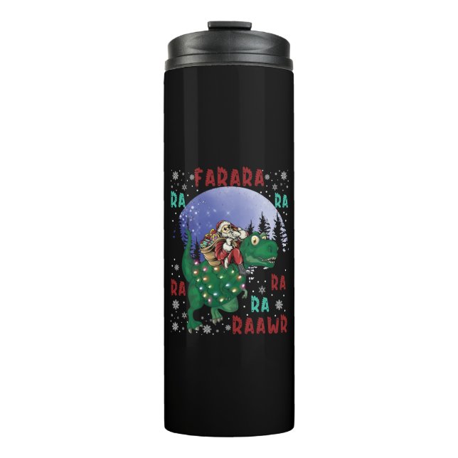 Bouteilles Isothermes Dinosaure Santa Claus (Devant)