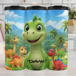 Bouteilles Isothermes Dinosaures de dessin animé amicaux Paradis tropica