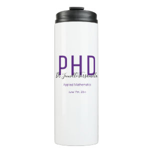 Bouteilles Isothermes Diplômé Garder Purple Nom Diplôme PhD