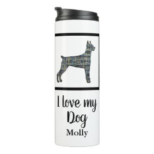 Bouteilles Isothermes Doberman Pinscher Chien mignonne grille Silhouette