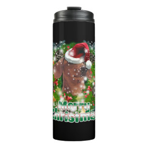 Bouteilles Isothermes Dog Lover Merry Christmas Dachshund