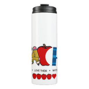 Bouteilles Isothermes Don de l'enseignant Teach Love Watch 100 jour écol