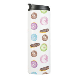 Bouteilles Isothermes Donuts à l'aquarelle motif fantaisiste peint à la 