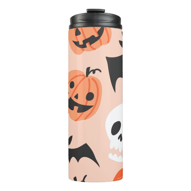 Bouteilles Isothermes Doodles d'Halloween, citrouilles, chauves-souris m (Devant)