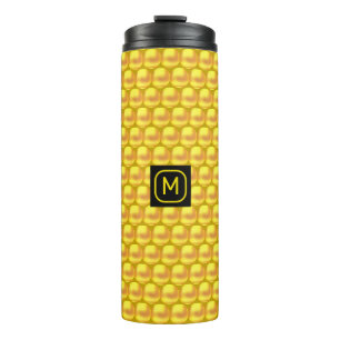 Bouteilles Isothermes Dots et monogramme d'or élégant