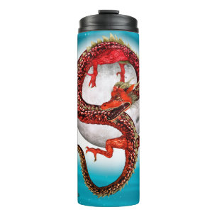Bouteilles Isothermes Dragon Lune Rouge Fantastique Artistique