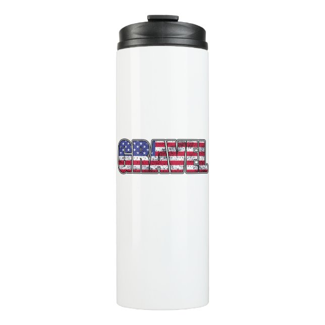 Bouteilles Isothermes Drapeau américain Gravel Cycling (Devant)