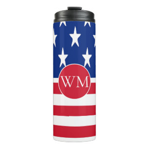 Bouteilles Isothermes Drapeau américain Monogramme