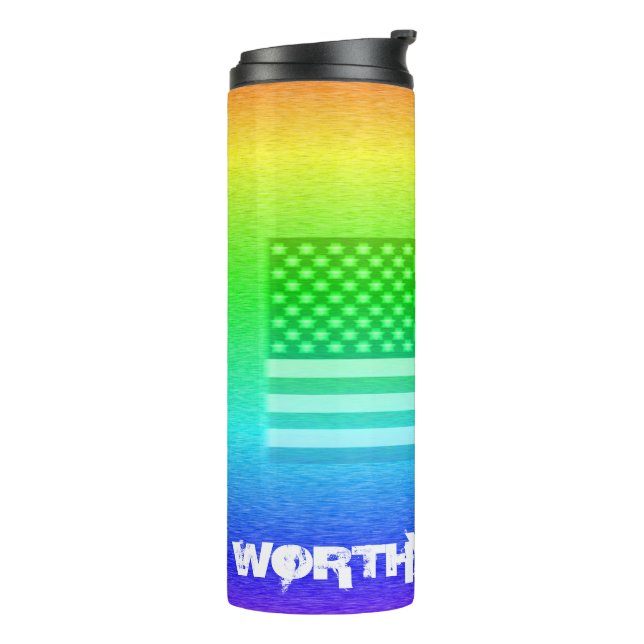 Bouteilles Isothermes Drapeau Arc-En-Ciel - À Porter (Tourné sur la gauche)