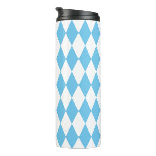 Bouteilles Isothermes Drapeau bleu et blanc Bavière Rhombus Motif