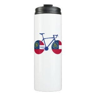 Bouteilles Isothermes Drapeau de Géorgie à vélo