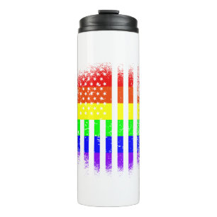 Bouteilles Isothermes drapeau de la fierté américaine arc-en-ciel