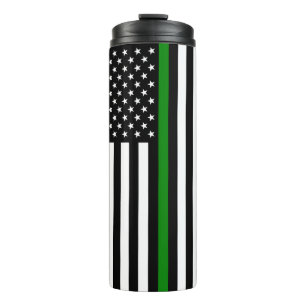 Bouteilles Isothermes Drapeau de la fine ligne verte : vétérans militair