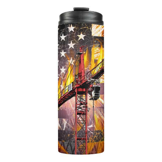 Bouteilles Isothermes Drapeau de l'opérateur de grue de tour (Devant)