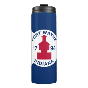 Bouteilles Isothermes Drapeau Fort Wayne, Indiana Thermal Tumbler