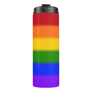 Bouteilles Isothermes Drapeau Gay pride arc-en-ciel plat