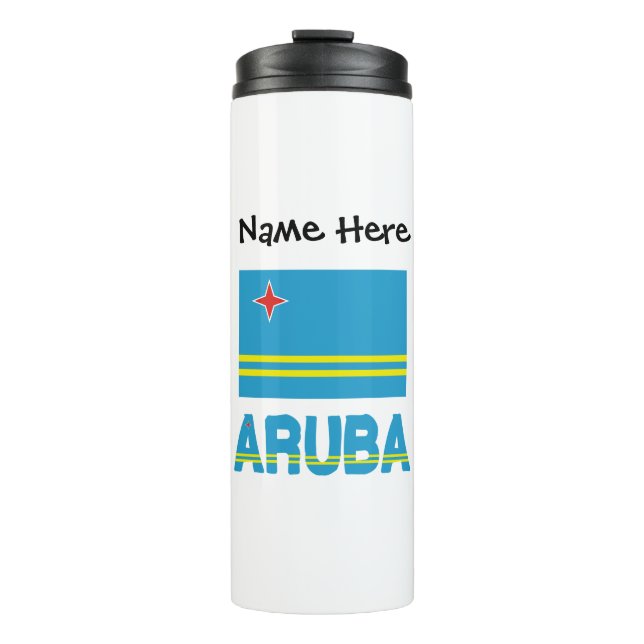 Bouteilles Isothermes Drapeau personnalisé Aruba et Aruba (Devant)