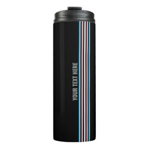 Bouteilles Isothermes Drapeau transgenre personnalisé - Baies de couleur