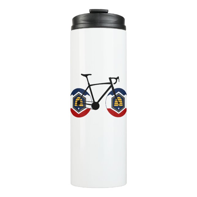 Bouteilles Isothermes Drapeau Utah Cyclisme (Devant)