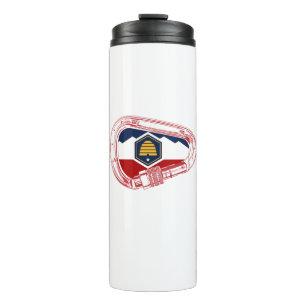 Bouteilles Isothermes Drapeau Utah Escalade carabiner