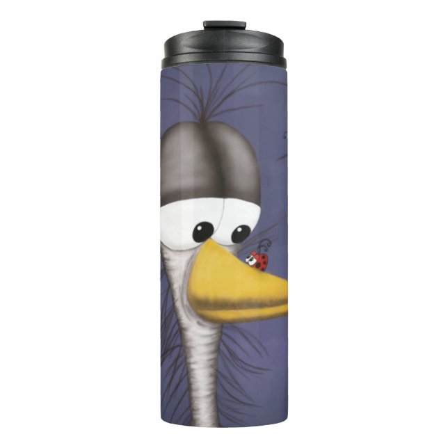Bouteilles Isothermes Drôle Cartoon Egret (Devant)
