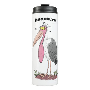 Bouteilles Isothermes Drôle dessin animé de cigogne en marabou