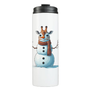Bouteilles Isothermes Drôle Giraffe Snowman Scarf Noël Femme Hommes