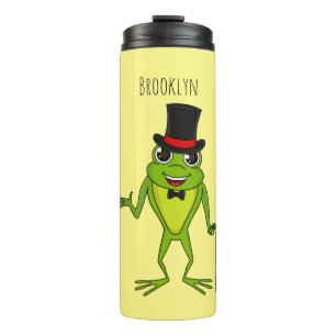 Bouteilles Isothermes Drôle grenouille avec chapeau dessus dessin animé