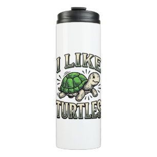 Bouteilles Isothermes Drôle J'aime Les Tortues Vintage T-Shirt Tortue De