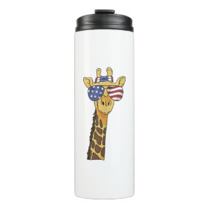 Bouteilles Isothermes Drôle Juillet 4 US Drapeau Patriotique Giraffe