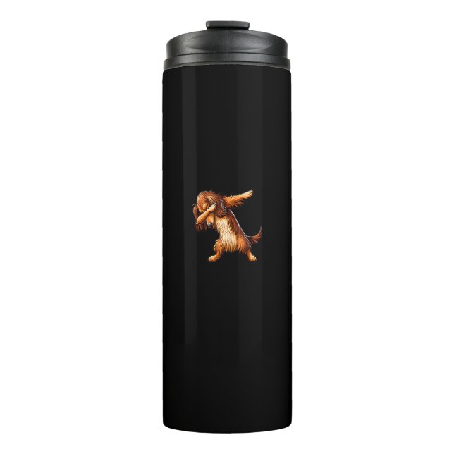Bouteilles Isothermes Drôle Long Haired Dachshund Doxie Dabbing Chien Ho (Devant)