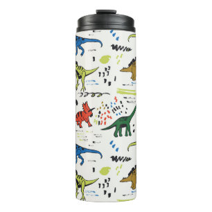 Bouteilles Isothermes drôles de dinosaures motif couleur graphique