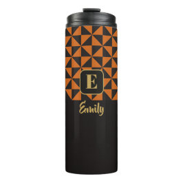 Bouteilles Isothermes Duo Geo Black & Burange Orange Custom Names