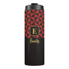 Bouteilles Isothermes Duo Geo Black & Crimson Red Custom Names