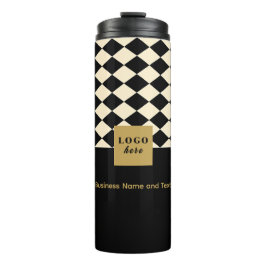 Bouteilles Isothermes Duo noir et crème - Logo d'affairesParleur thermiq