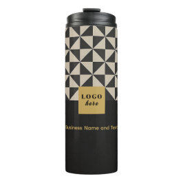 Bouteilles Isothermes Duo noir et gris - Logo d'affaires Tumbler thermiq