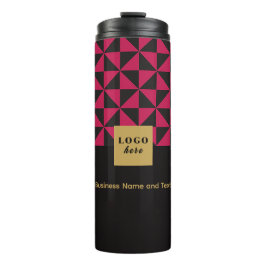 Bouteilles Isothermes Duo noir et rose - Logo d'affaires Tumbler thermiq