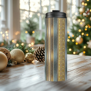 Bouteilles Isothermes Earth Tones Christmas Fa La La Motif#27 ID1009