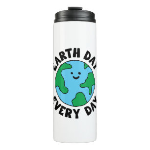 Bouteilles Isothermes EarthDay Quotidien Écofriendly Icône Happy Earth C