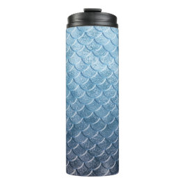 Bouteilles Isothermes Écailles d'argent et de sirènes bleues