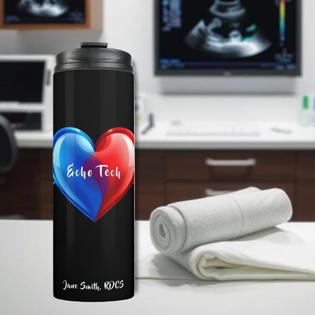 Bouteilles Isothermes Échographe cardiaque Echo Tech (Echo Tech-Cardiac Sonographer Thermal Tumbler )